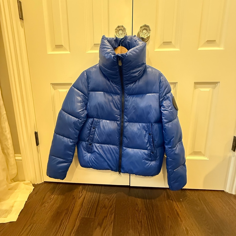 SAVE THE DUCK Bright Blue Puffer Jacket